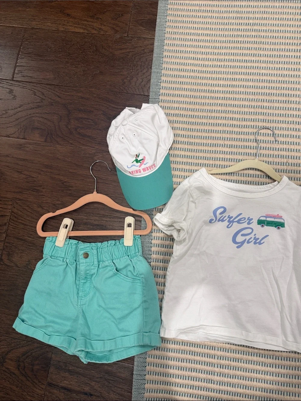 Janie and Jack Turquoise Shorts and White